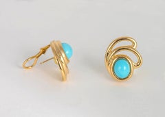 Tiffany & Co. Turquoise and Gold Earrings