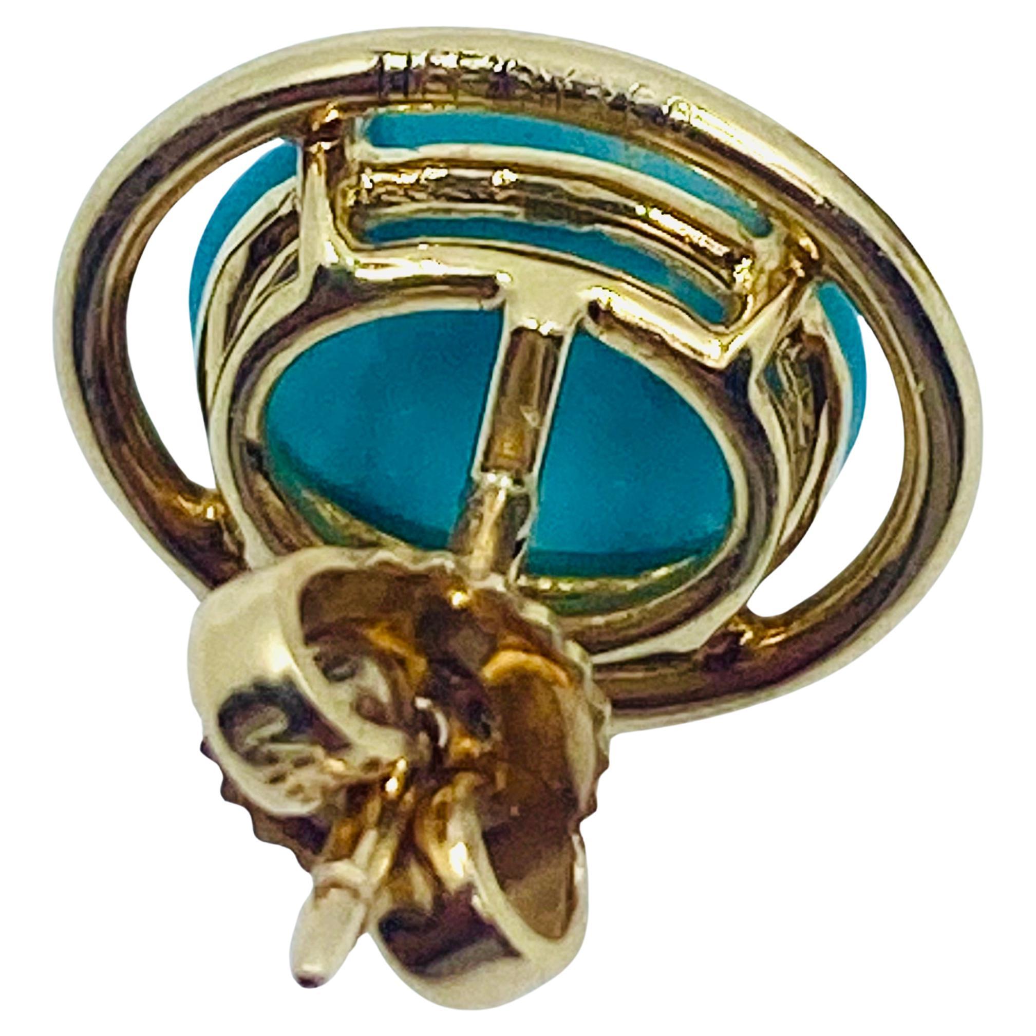 Tiffany & Co. Turquoise Earrings 14k Gold 3