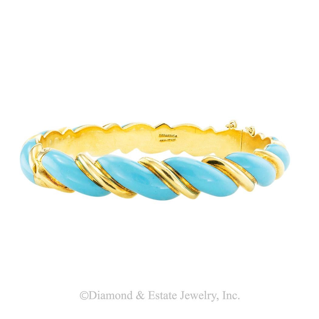 Women's Tiffany & Co. Turquoise Enamel Bangle Bracelet