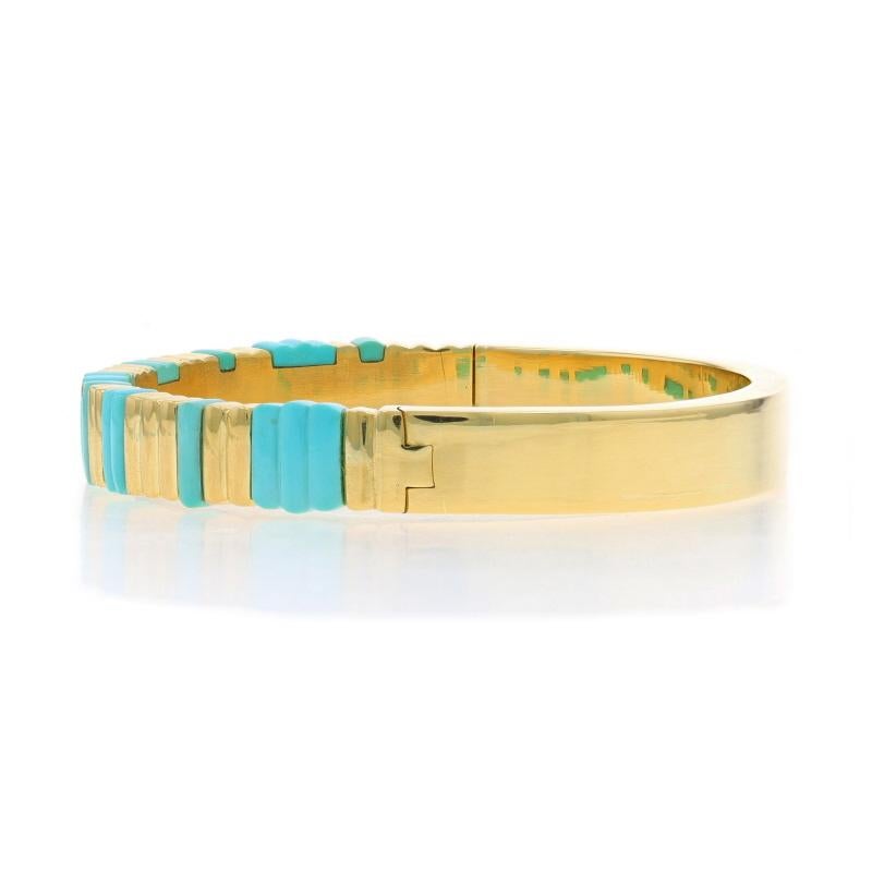 Tiffany & Co. Turquoise Hinged Bangle Bracelet 6 1/2