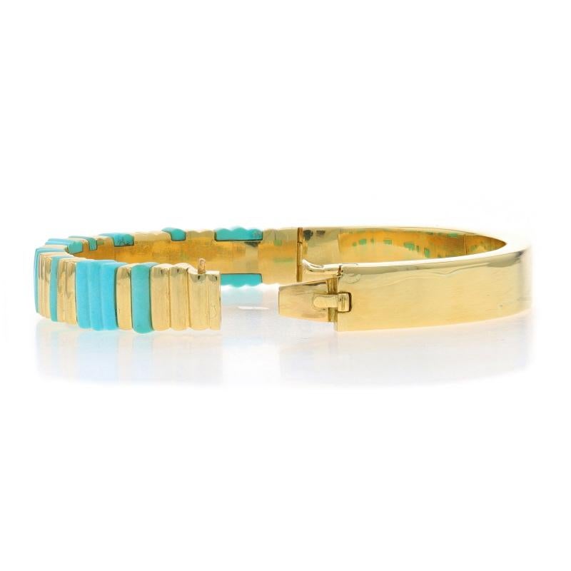 Tiffany & Co. Turquoise Hinged Bangle Bracelet 6 1/2