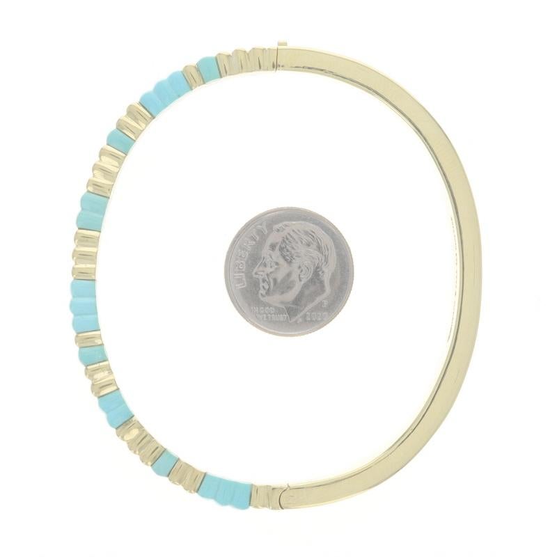 Tiffany & Co. Turquoise Hinged Bangle Bracelet 6 1/2