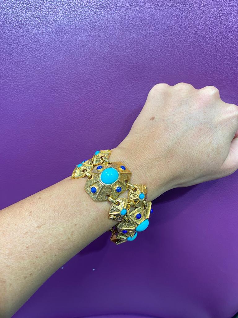 Tiffany & Co. Türkis & Lapislazuli-Armband im Zustand „Hervorragend“ im Angebot in New York, NY