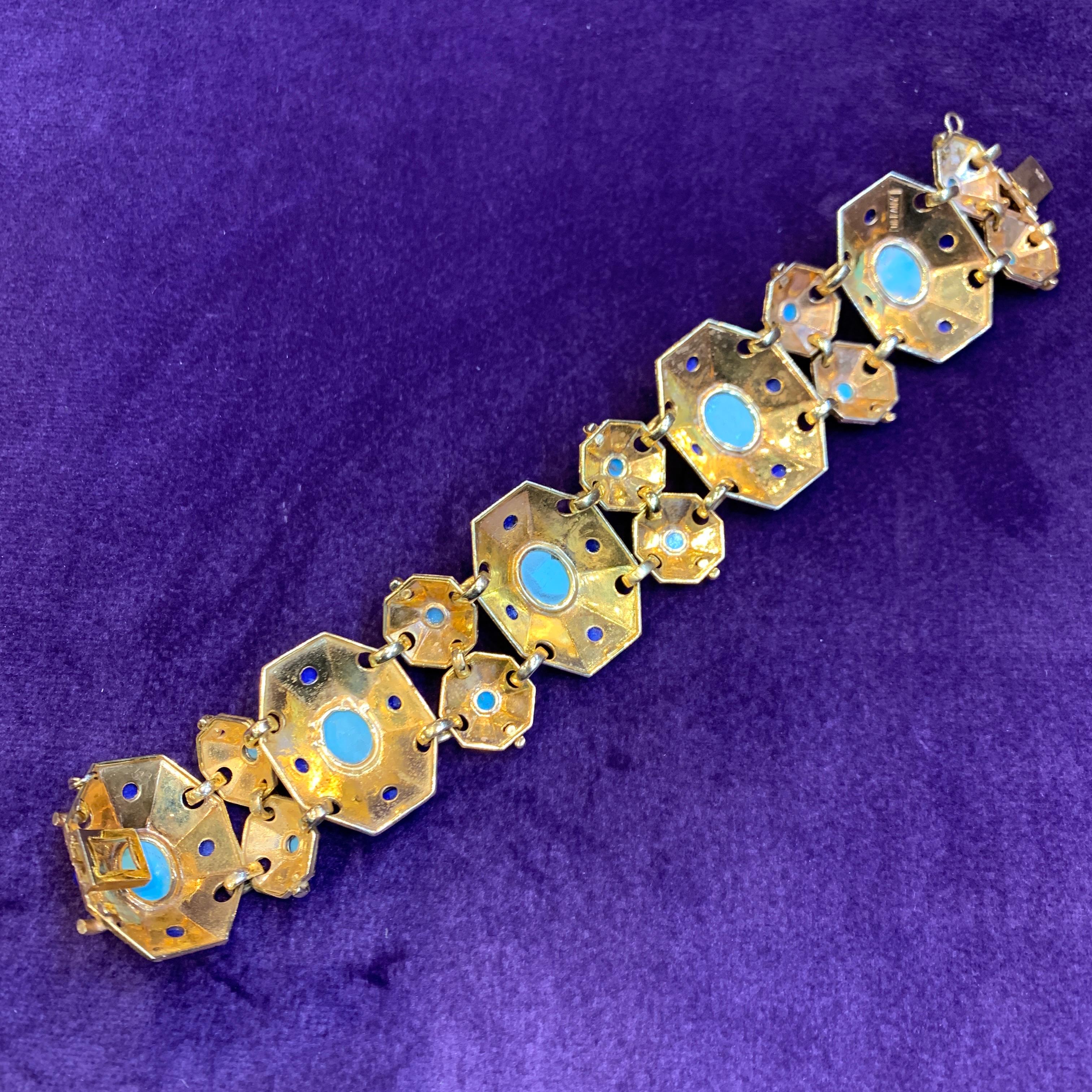 Cabochon Tiffany & Co. Turquoise & Lapis Lazuli Bracelet For Sale