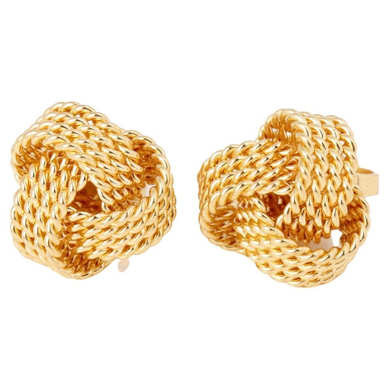 Tiffany and Co Twist Knot Earrings For Sale at 1stDibs