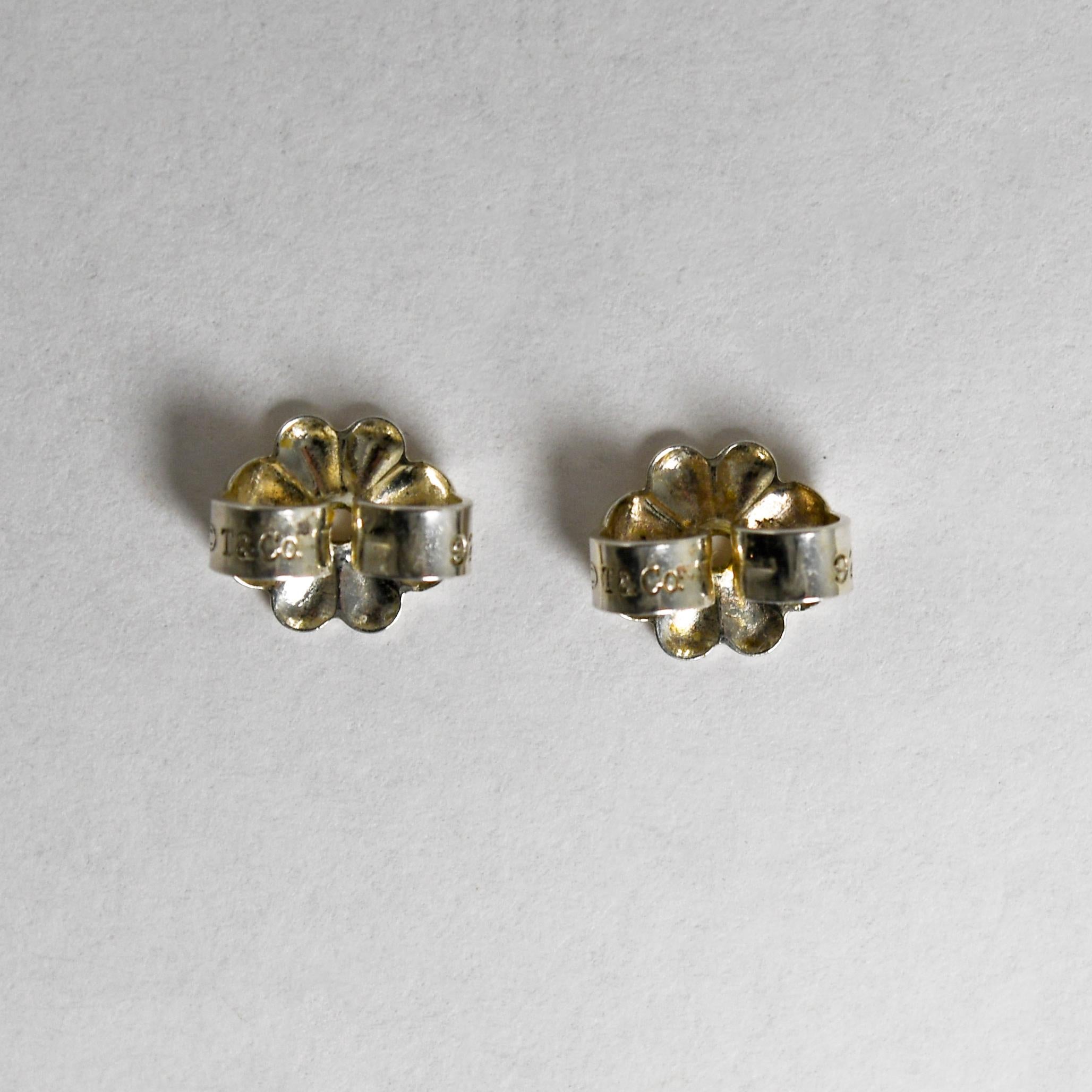 Women's or Men's Tiffany & Co. Twist Knot Sterling Silver Earrings 2.8g For Sale