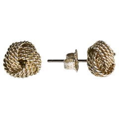 Tiffany & Co. Ohrringe aus Sterlingsilber mit gedrehtem Knoten 2,8 g