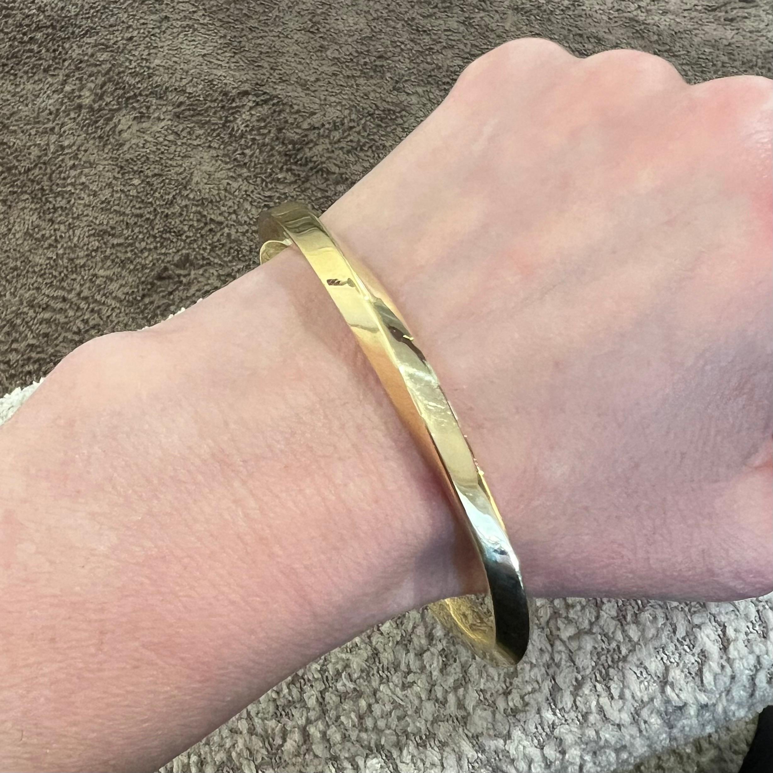 Moderne Tiffany & Co. Bracelet en or jaune 18 carats torsadé en vente