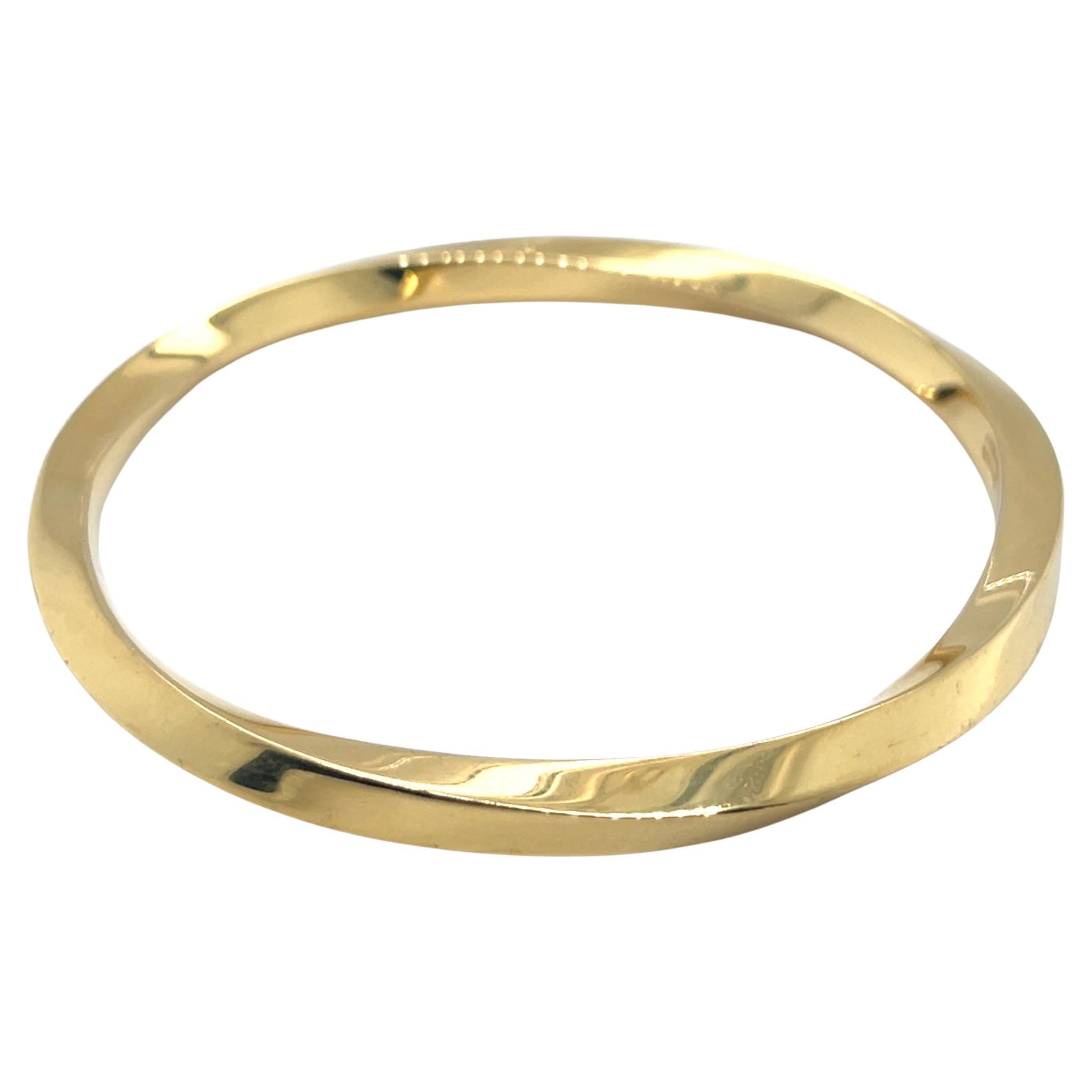 Tiffany & Co. Twisted 18 Karat Yellow Gold Bangle