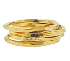 Tiffany & Co. Twisted Bangle Gold Bracelet Set of 4