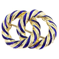 Tiffany & Co. Twisted Enamel Rings Brooch Pin