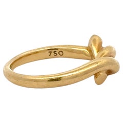 Tiffany & Co Twisted Knot Ring 18 Karat Yellow Gold 5.4 Grams