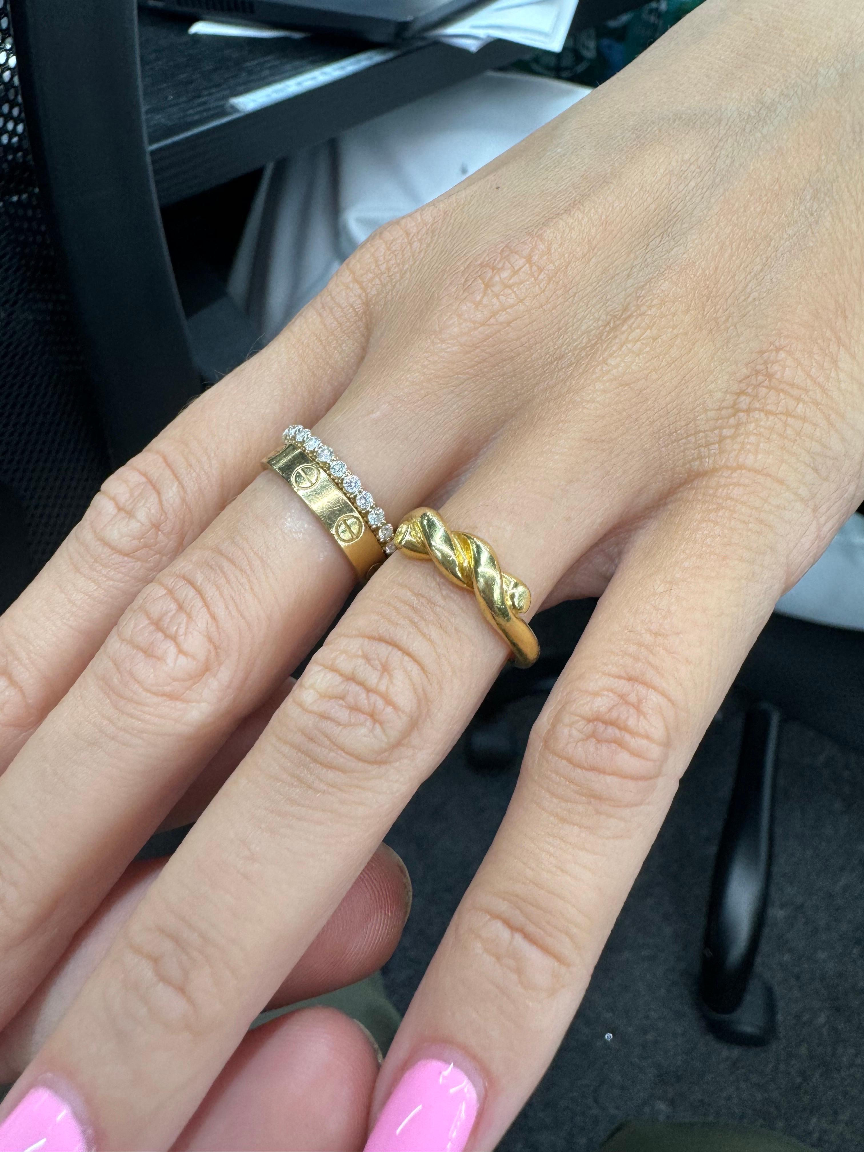 Tiffany & Co Twisted Knot Ring 18 Karat Yellow Gold 5.4 Grams For Sale 1