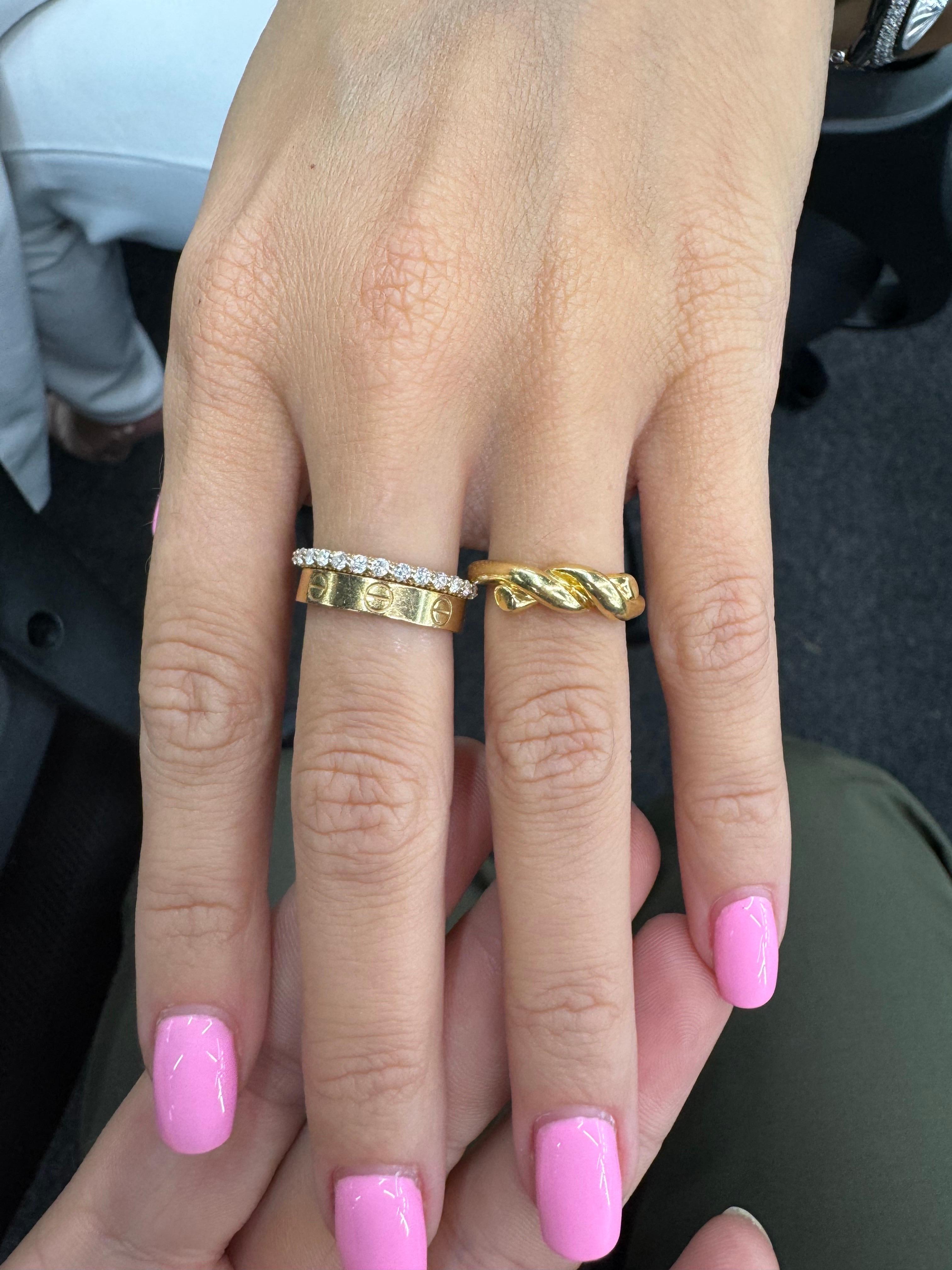 Tiffany & Co Twisted Knot Ring 18 Karat Yellow Gold 5.4 Grams For Sale 2