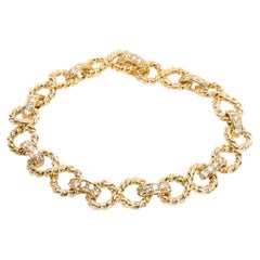 Tiffany & Co. Twisted Rope Infinity Diamond Bracelet in 18 Karat Gold 2.20 Carat