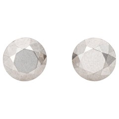 Tiffany & Co Pendientes de platino facetado de dos quilates Estate Fine Jewelry Firmado