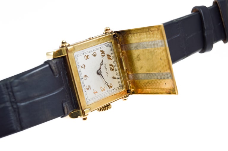 Tiffany and Co. Two Color Gold Hunters Case Covered Dial Watch, 1930s ...