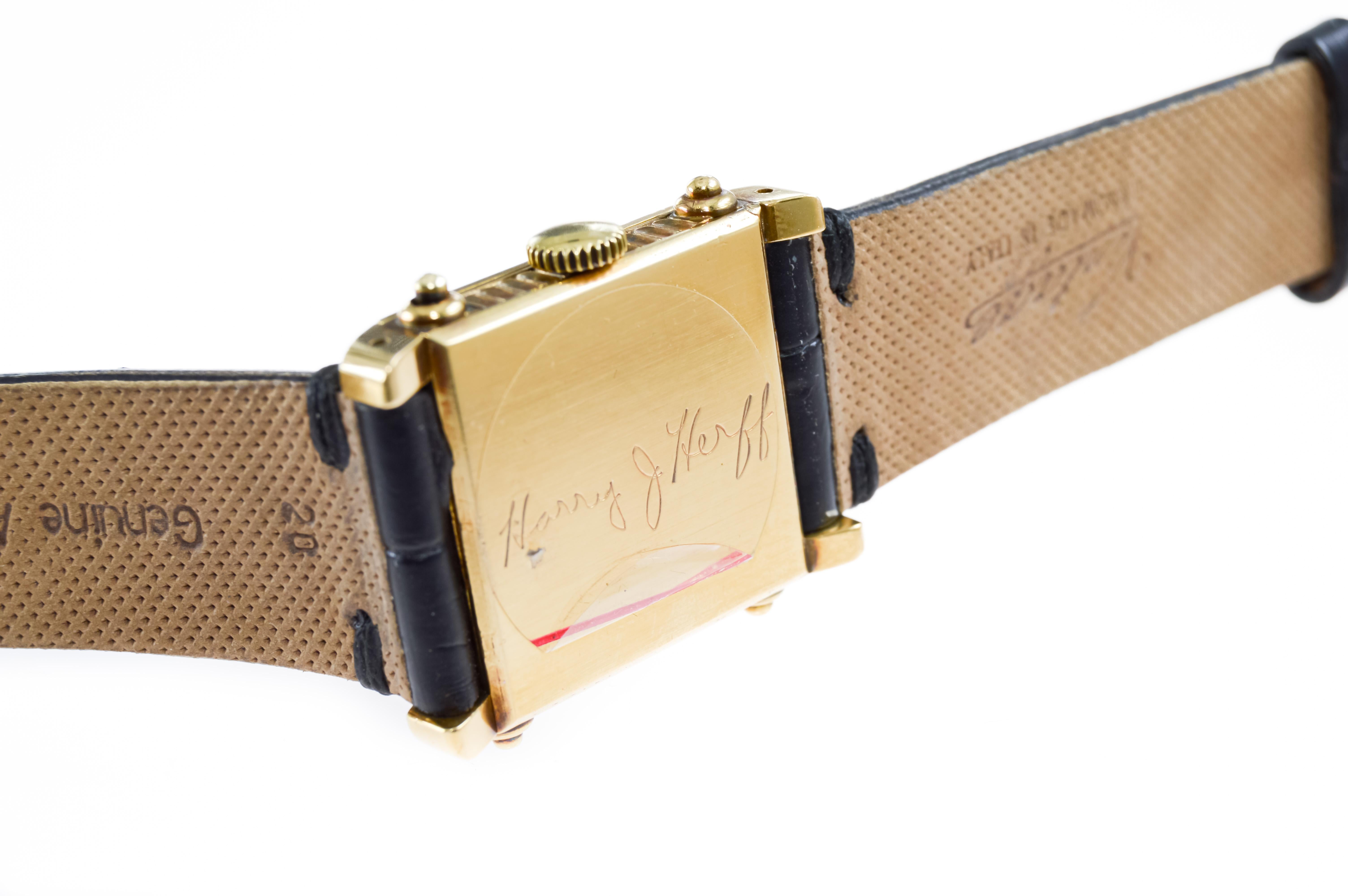 Tiffany & Co. Two Color Gold Hunters Case Covered Dial Watch, 1930s For Sale 6