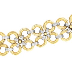 Tiffany & Co. Two-Tone Gold Interlocking Bracelet