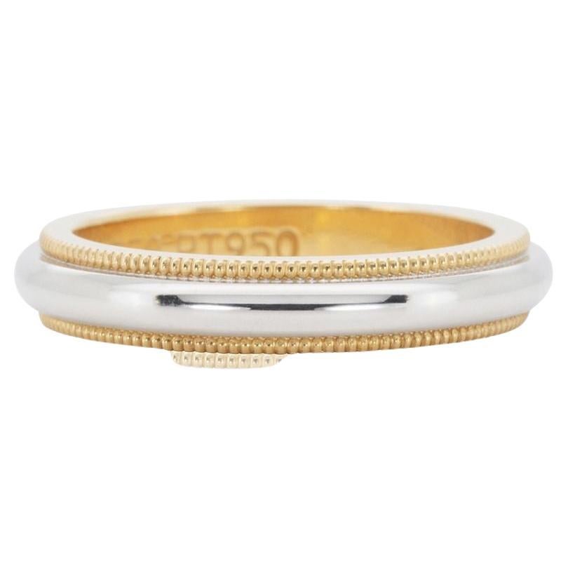 Tiffany & Co. Two-tone Milgrain Band Ring For Sale