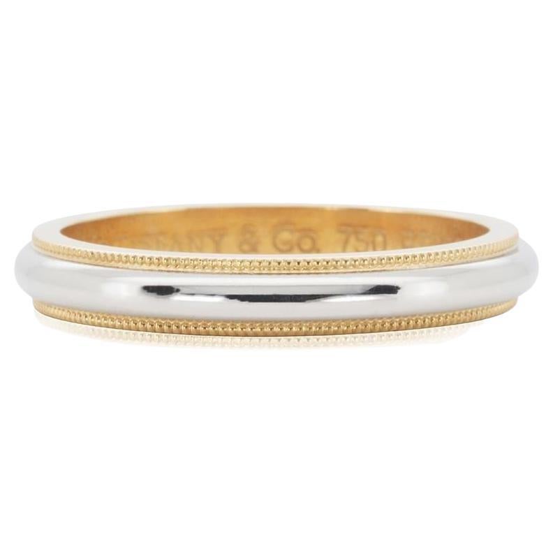 Tiffany & Co. Two-tone Milgrain Band Ring For Sale