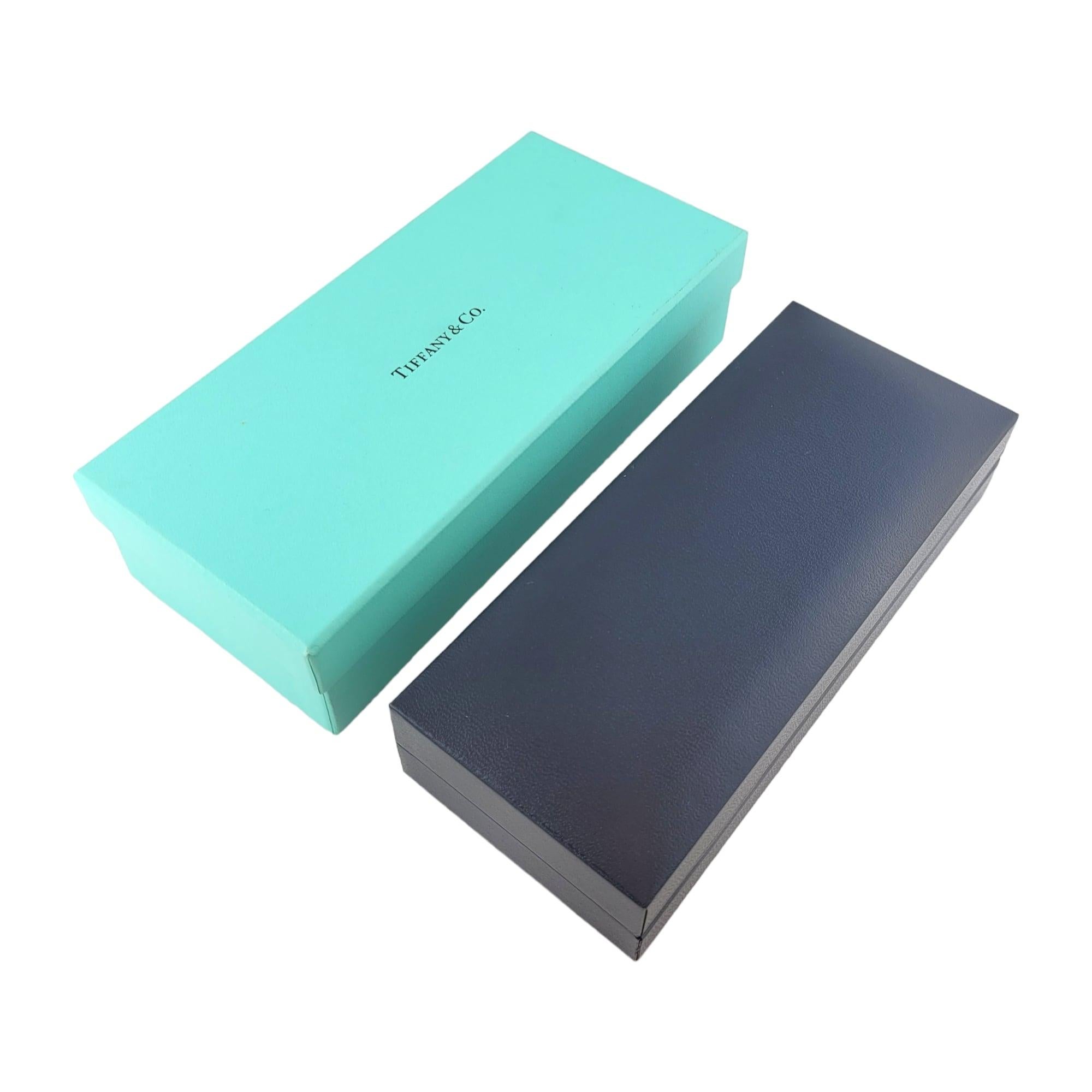 Tiffany & Co Two Tone T Clip Pen and Pencil Set with Box In Good Condition In Washington Depot, CT