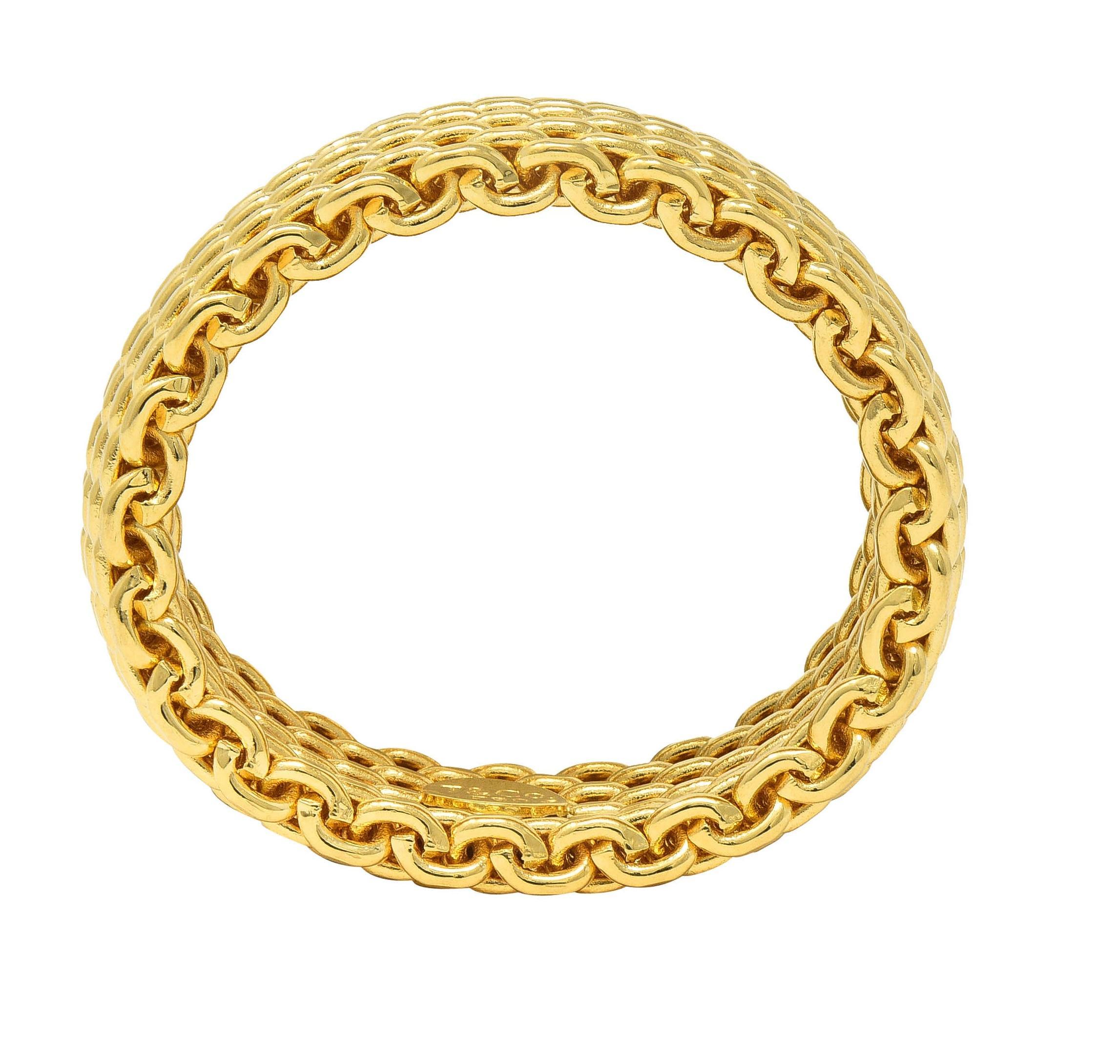 Tiffany & Co. Anillo ancho Somerset Unisex de Malla de Oro Amarillo de 18 Kilates 5