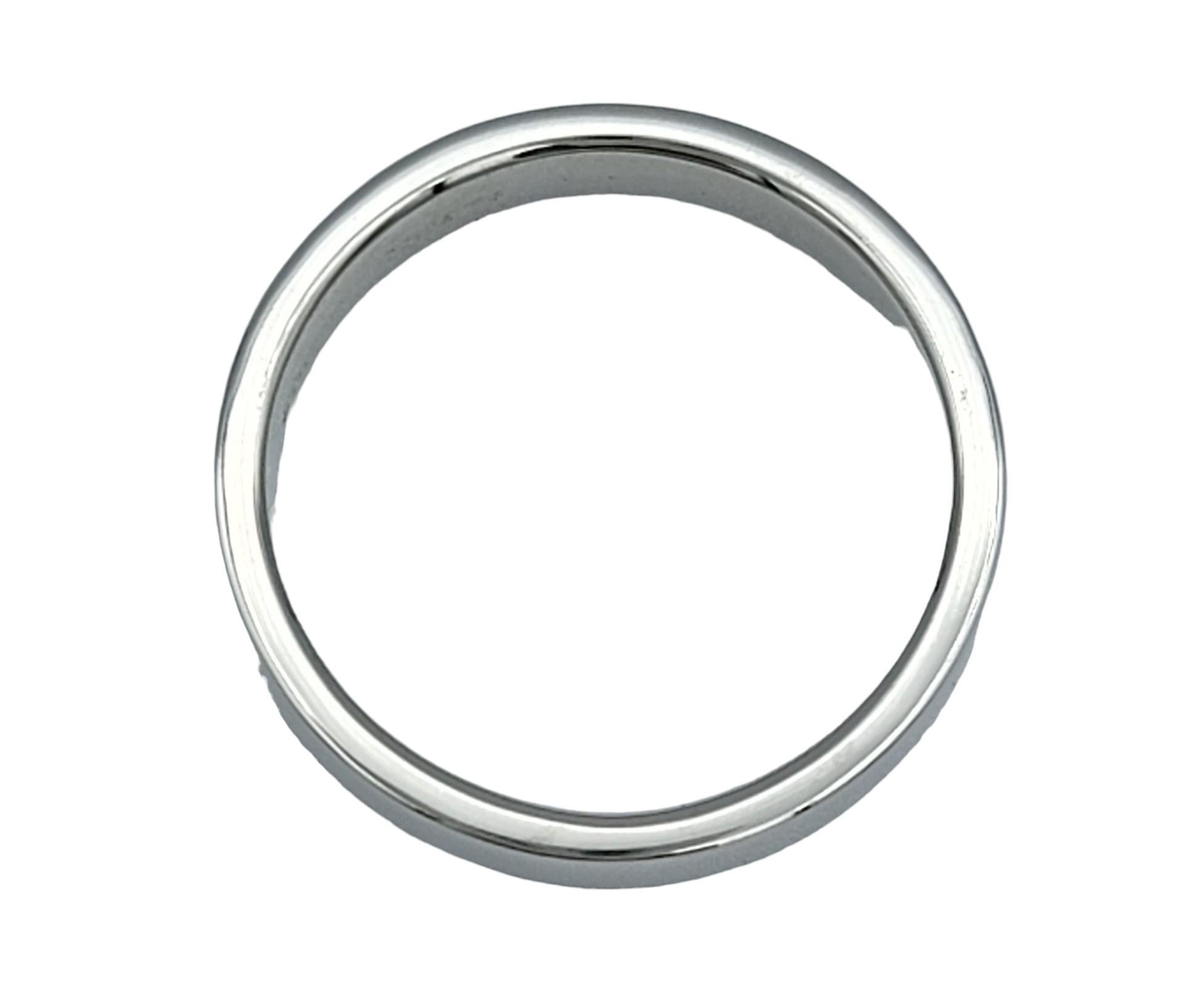 Contemporary Tiffany & Co. Unisex Wedding Band Ring Set in Polished Platinum For Sale