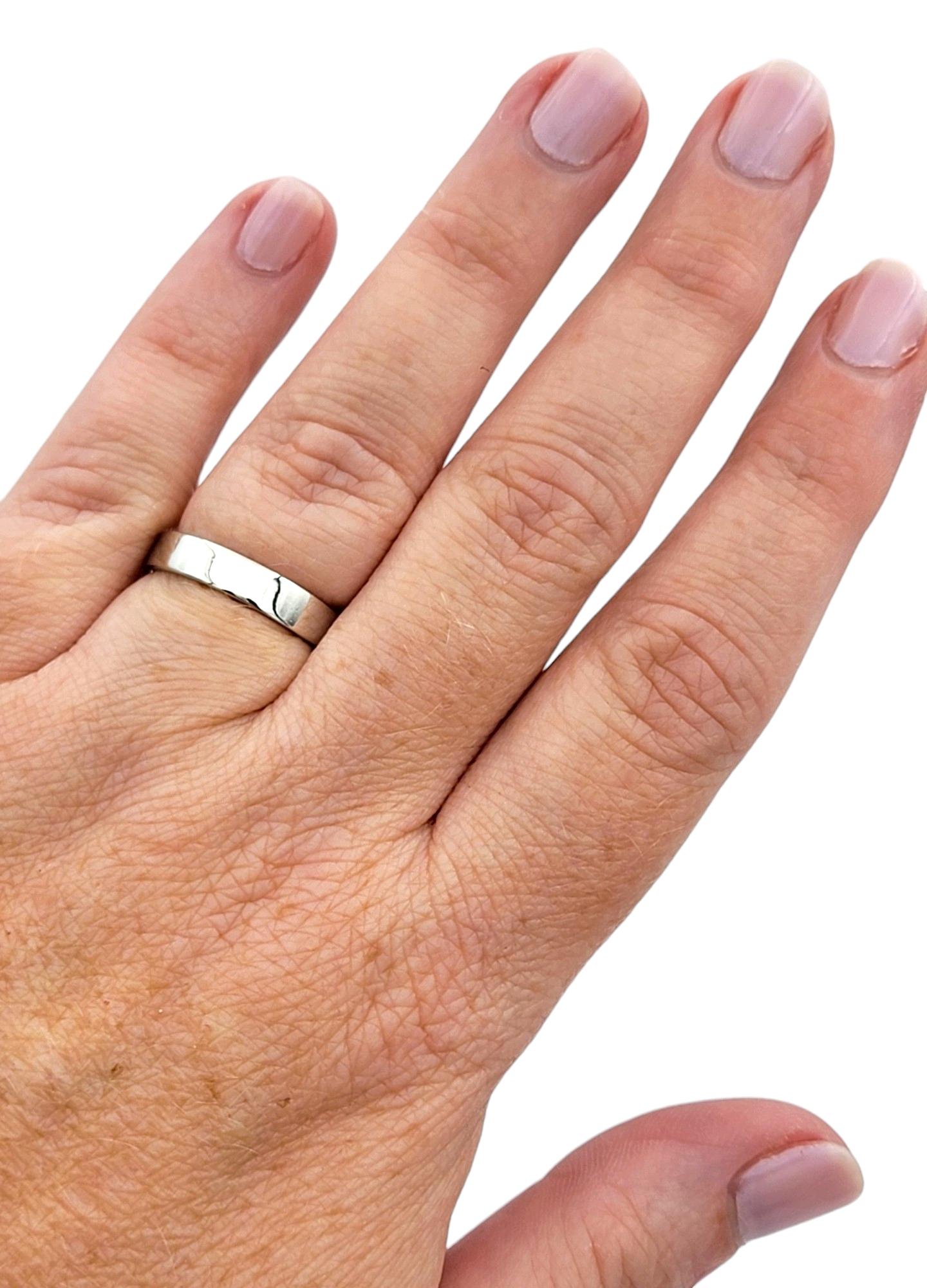 Tiffany & Co. Unisex Wedding Band Ring Set in Polished Platinum For Sale 3