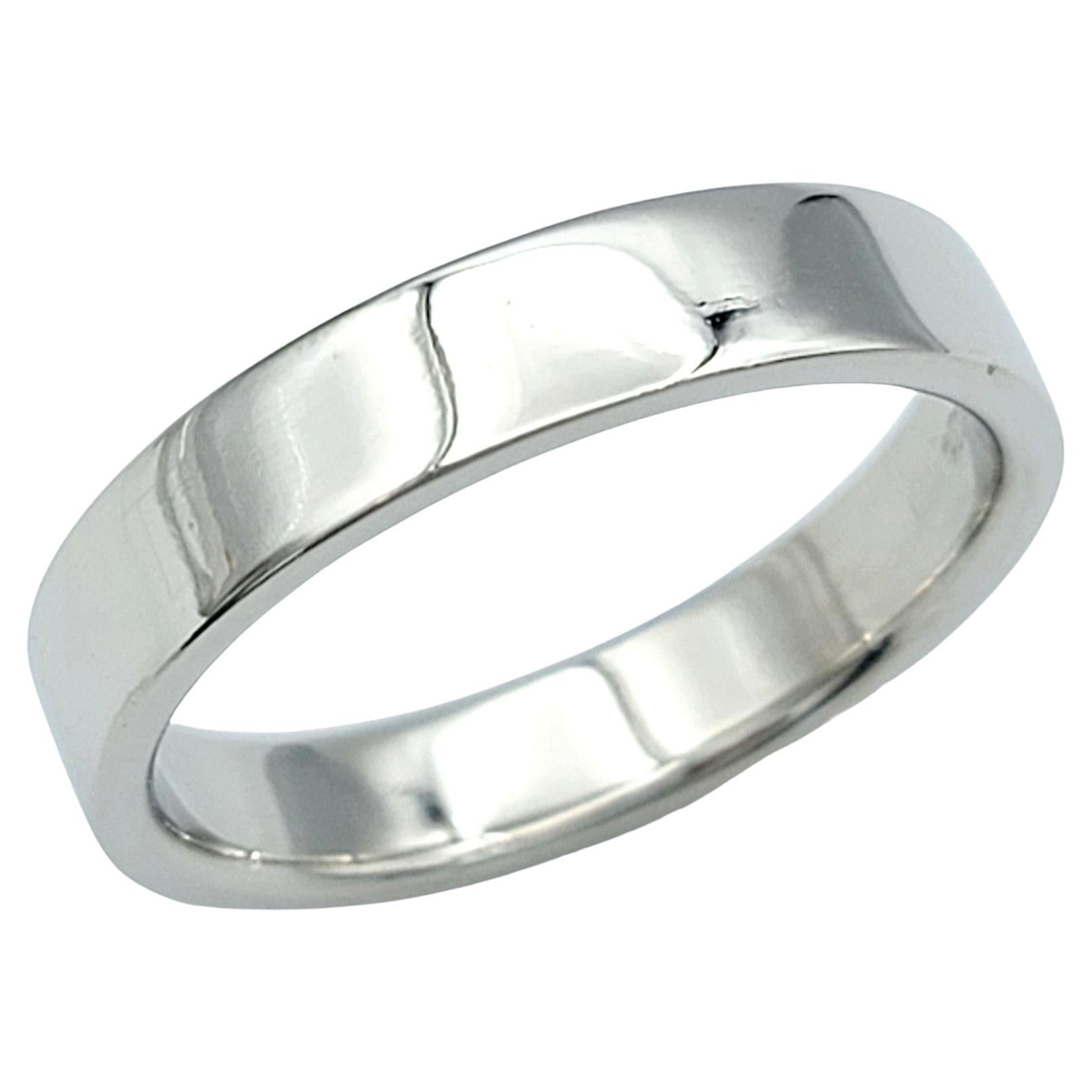 Tiffany & Co. Unisex Wedding Band Ring Set in Polished Platinum For Sale