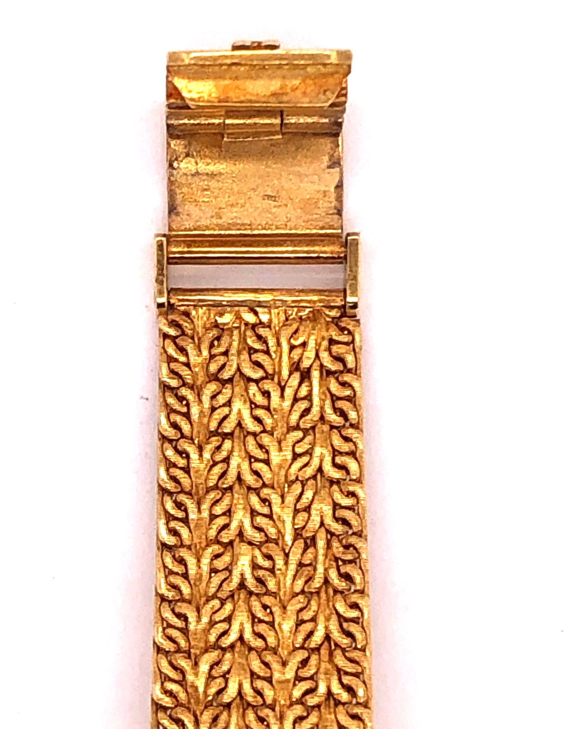 Tiffany & Co. Attrib.Universal Genève Ladies 18 Karat Yellow Gold Watch and Band For Sale 4