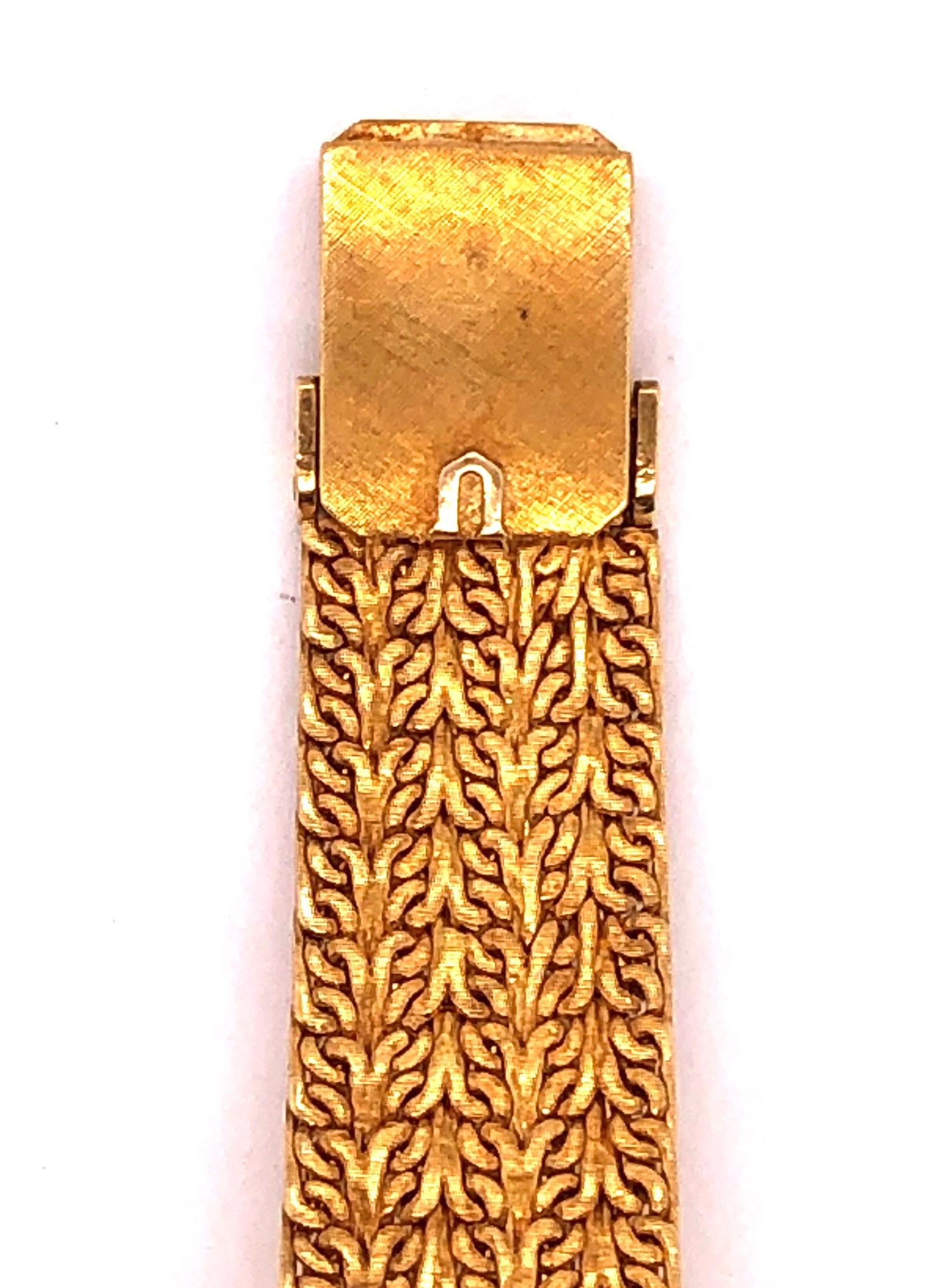 Tiffany & Co. Attrib.Universal Genève Ladies 18 Karat Yellow Gold Watch and Band For Sale 5