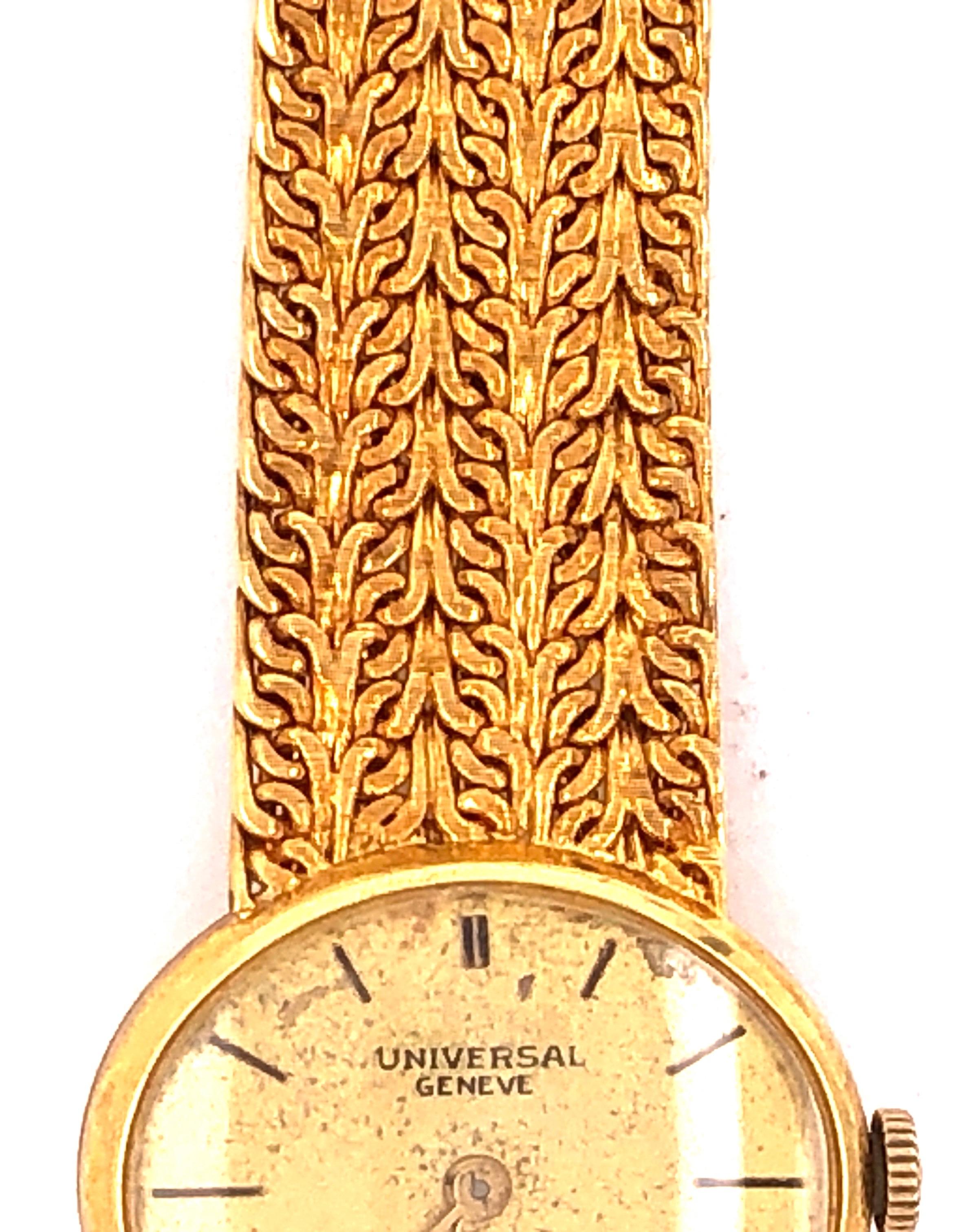 Tiffany & Co. Universal Genève Damenuhr und Band aus 18 Karat Gelbgold, zugeschrieben im Angebot 1