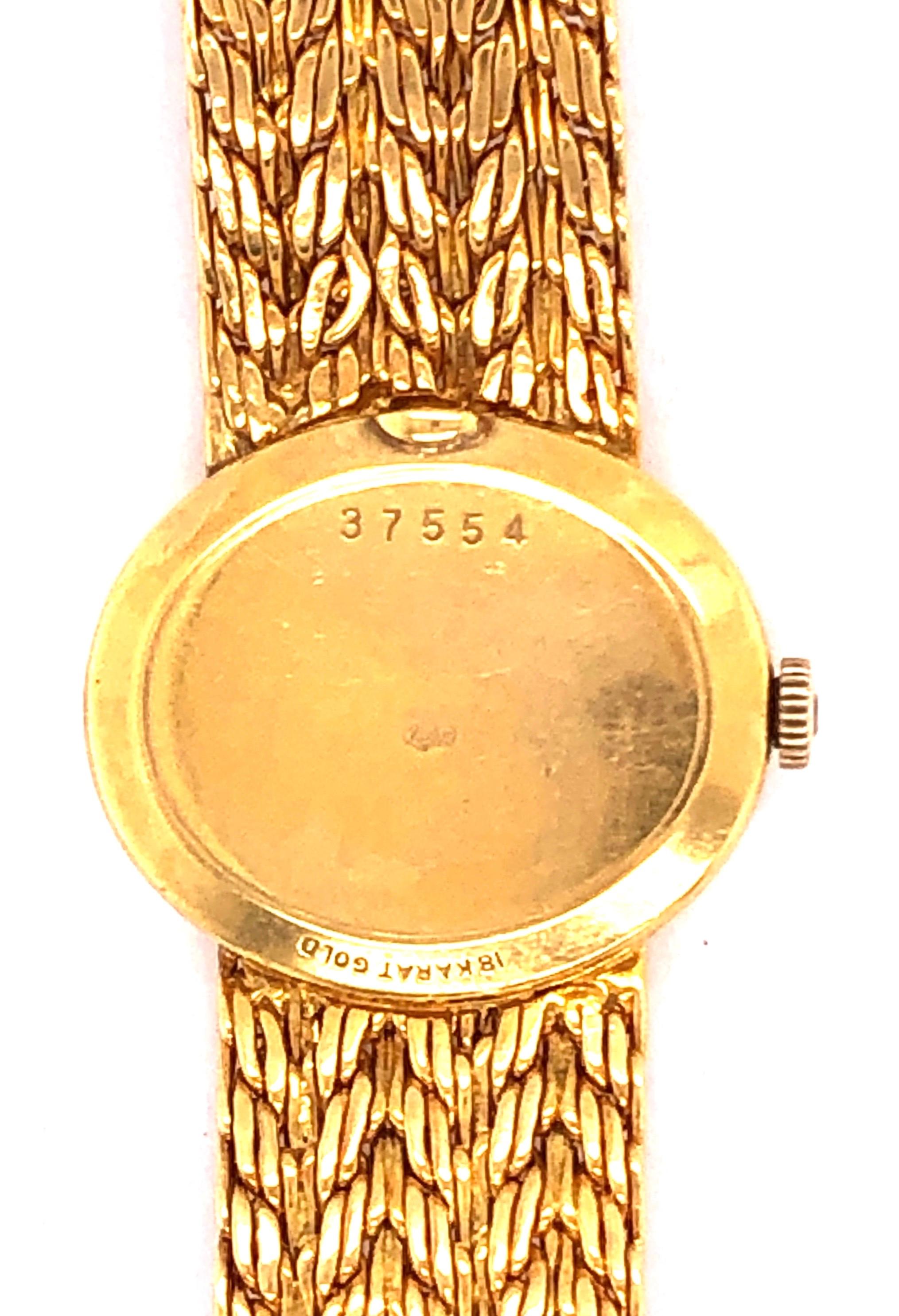 Tiffany & Co. Attrib.Universal Genève Ladies 18 Karat Yellow Gold Watch and Band For Sale 1