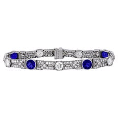 Vintage Tiffany & Co. Untreated Yogo Sapphire Bracelet, 4.68 Carats