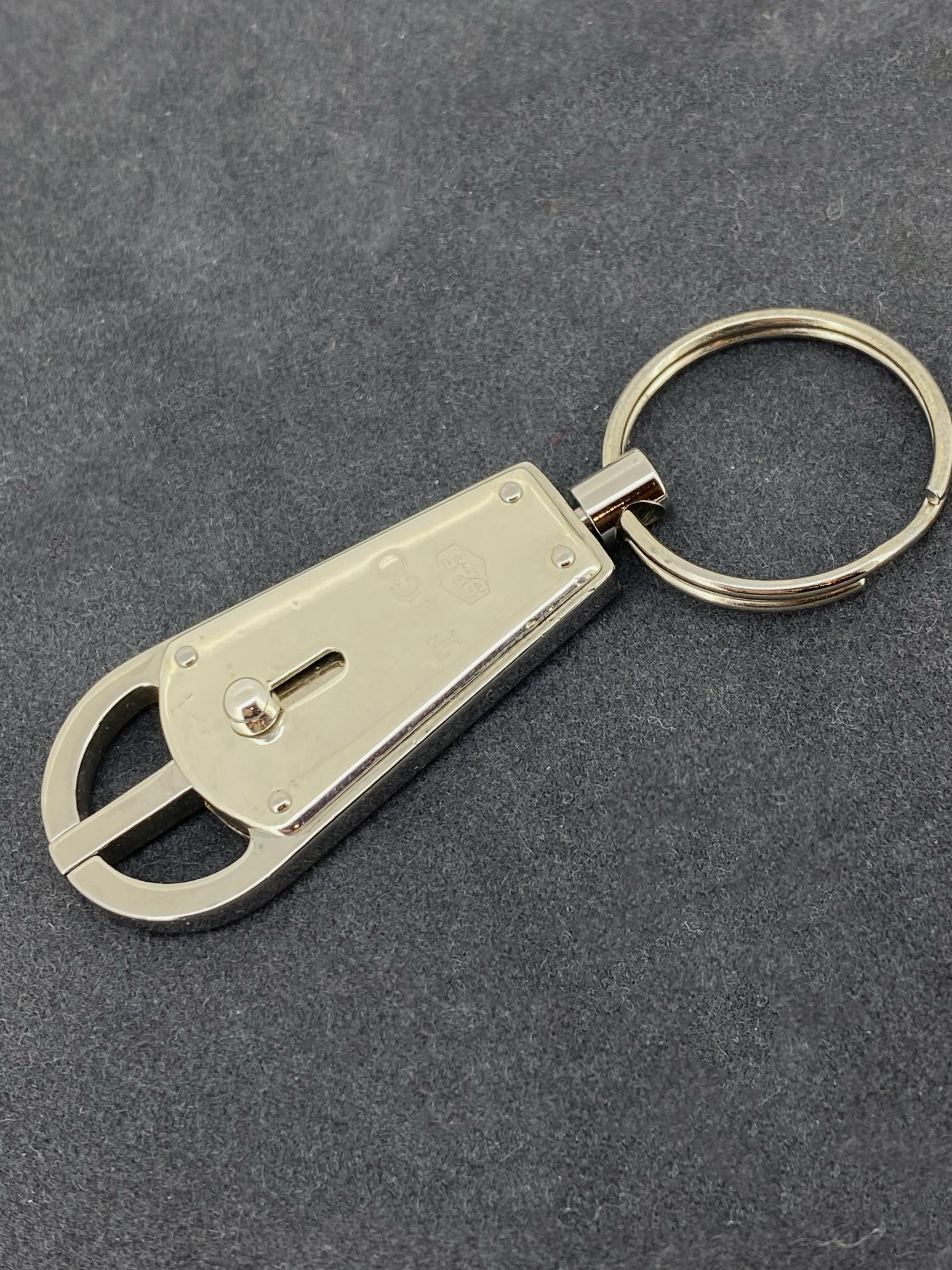 Tiffany & Co. Valet 1837 Schlüsselanhänger aus Sterlingsilber und Edelstahl für Damen oder Herren