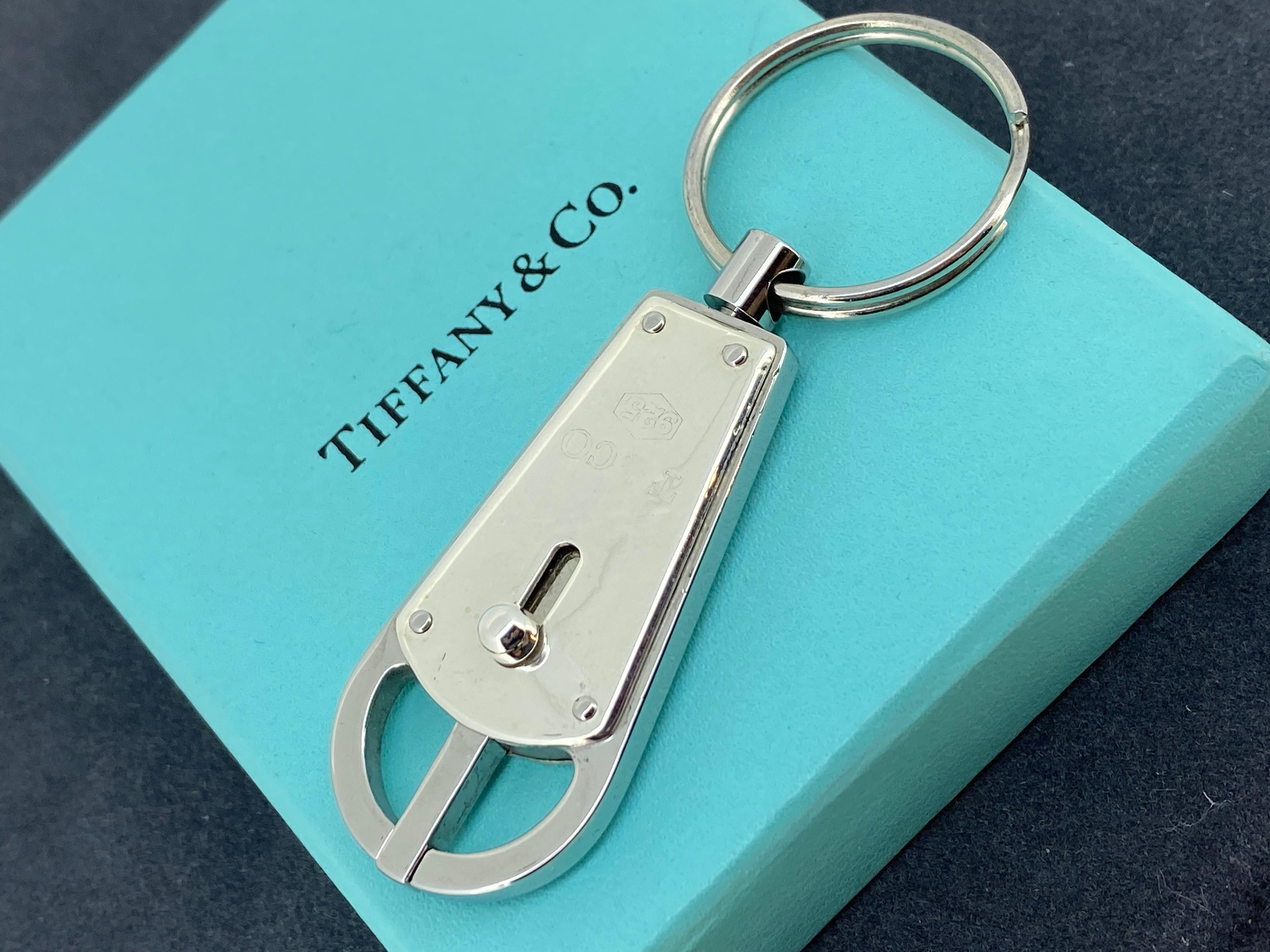 Tiffany & Co. Valet 1837 Schlüsselanhänger aus Sterlingsilber und Edelstahl 1