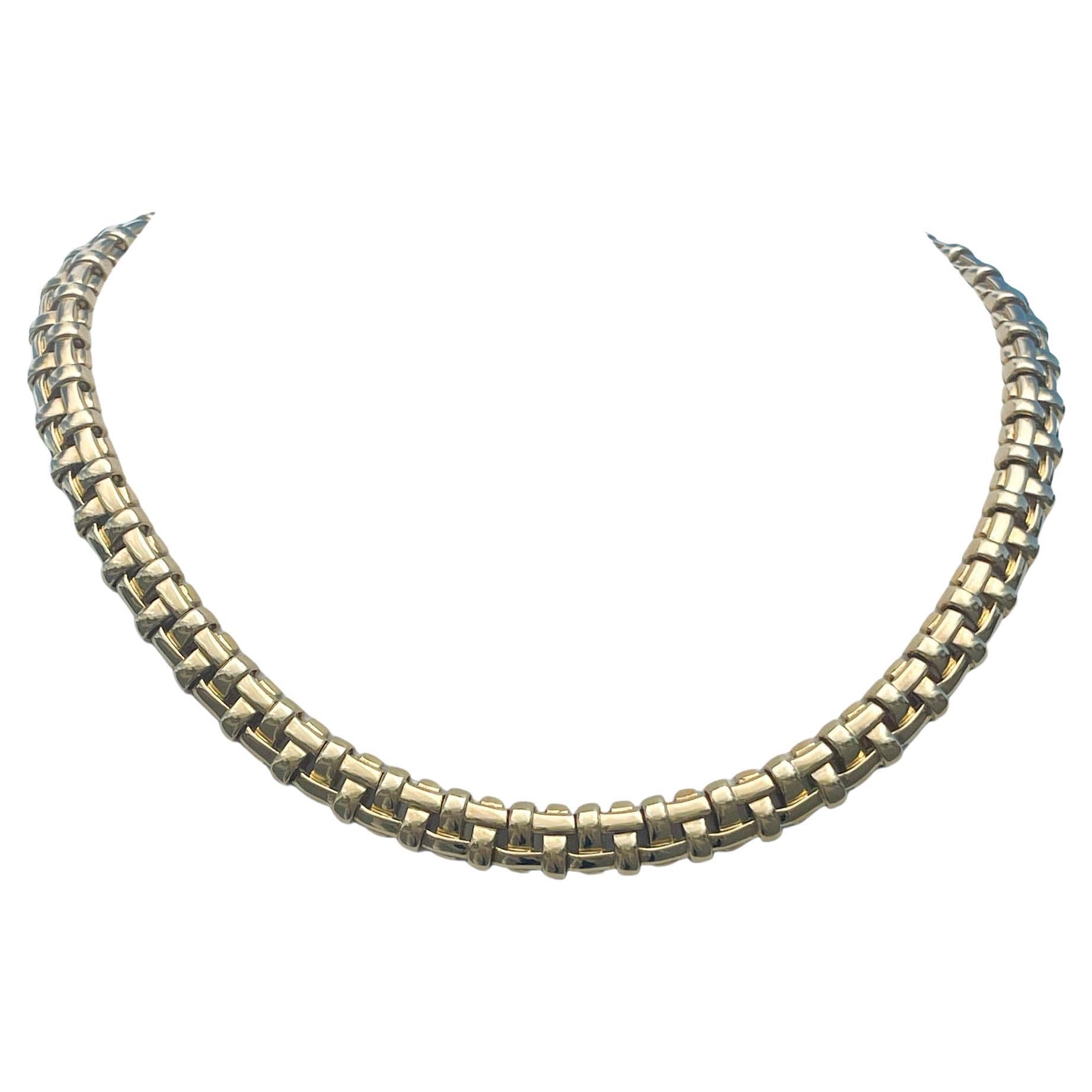 Tiffany & Co Vanerie 18 Karat Gelbgold Choker-Halskette