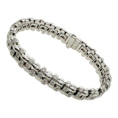 Tiffany & Co. Vannerie Basket Weave Bracelet en or blanc 18 carats