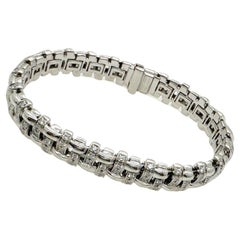 Tiffany & Co. Vannerie Basket Weave Diamond Bracelet in 18kt White Gold