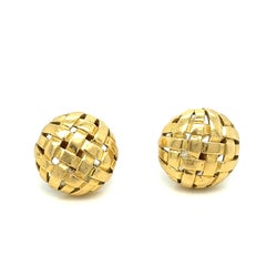 Tiffany & Co. Vannerie Basket Weave Ear Clips