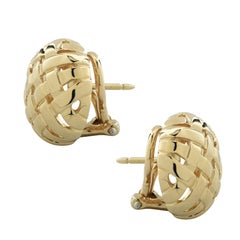 Tiffany & Co. Vannerie Basket Weave Stud Earrings