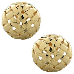 Tiffany & Co. Vannerie Basket Weave Stud Earrings