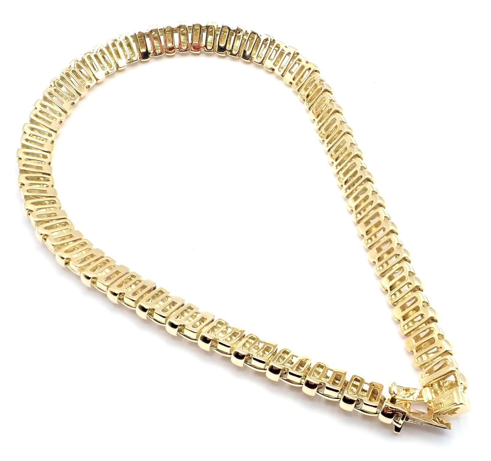 Tiffany & Co Vannerie Basket Weave Yellow Gold Necklace 2002 For Sale 6