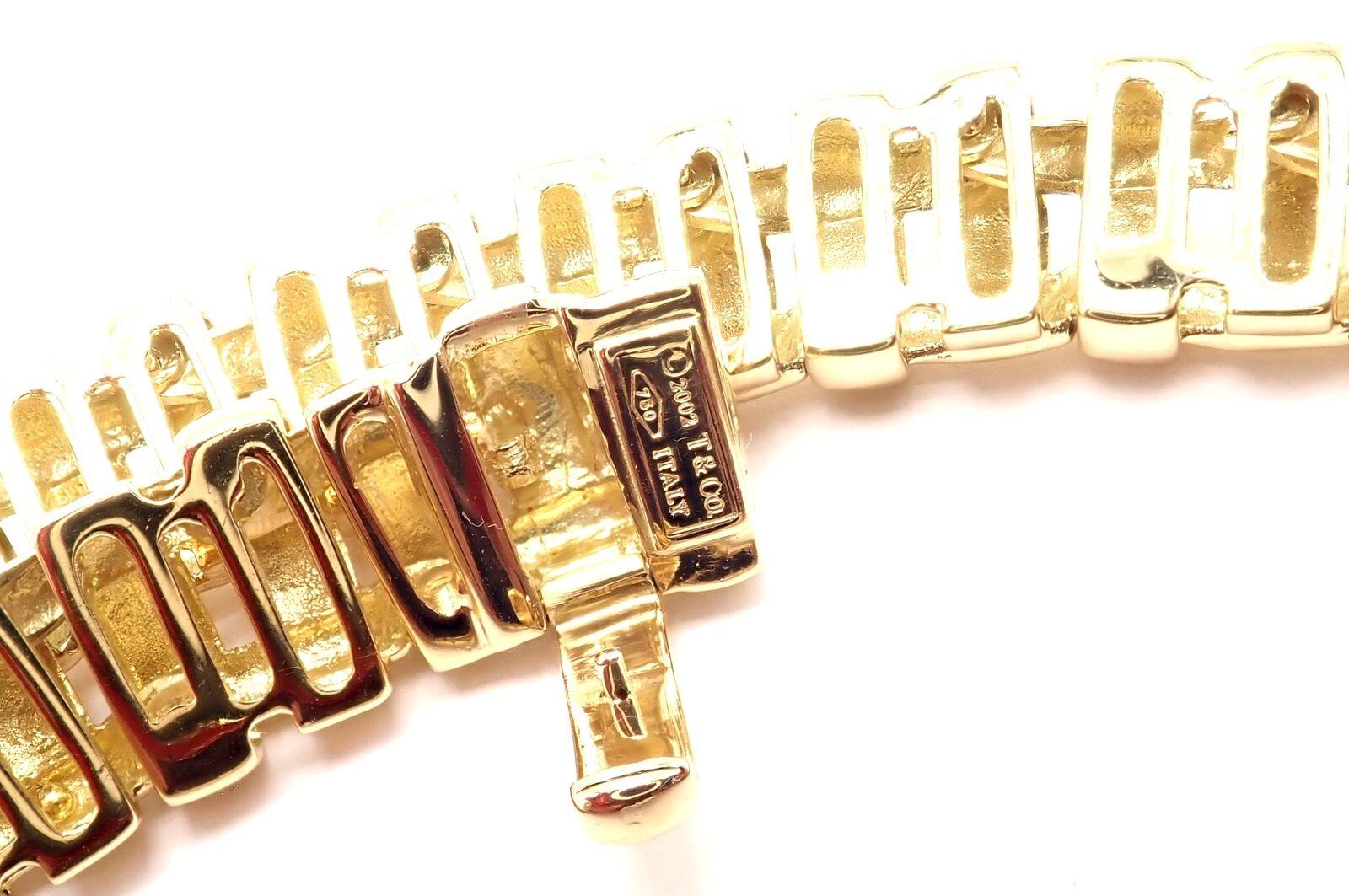 Tiffany & Co Vannerie Basket Weave Yellow Gold Necklace 2002 For Sale 3