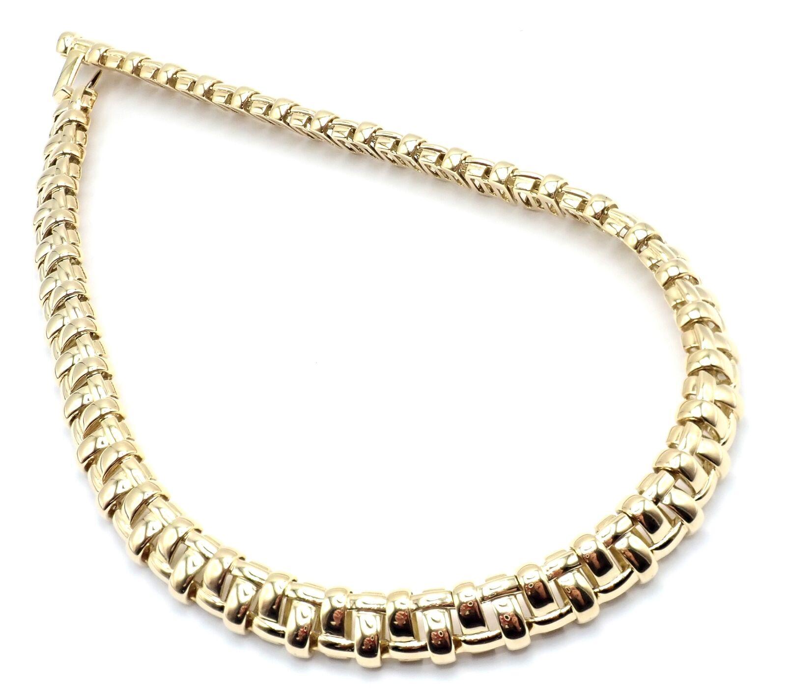 Tiffany & Co Vannerie Basket Weave Yellow Gold Necklace 2002 For Sale 5