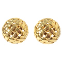 Tiffany & Co. Vannerie Button Earrings