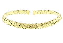 Tiffany & Co. Vannerie Mesh Yellow Gold Necklace Choker