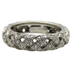 Tiffany & Co. Vannerie Platinum Diamond Eternity Band