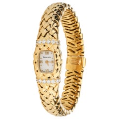 Tiffany & Co. Vannerie Damenuhr aus 18 Karat Gelbgold